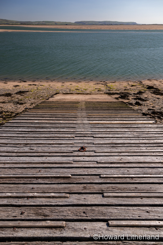 Wooden slipway at Aberdyfi on the welsh coast