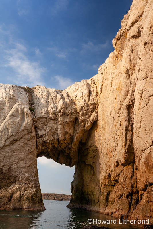 Bwa Gwyn sea arch near Rhoscolyn, Anglesey, North Wales