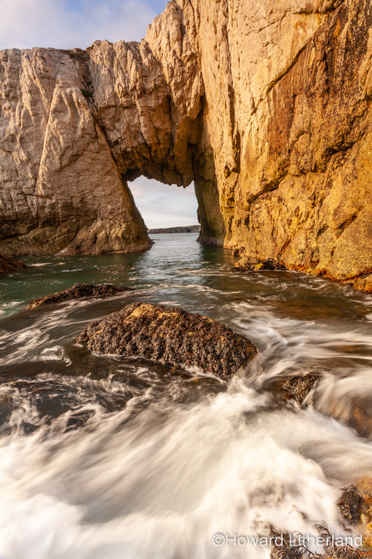 Bwa Gwyn sea arch near Rhoscolyn, Anglesey, North Wales