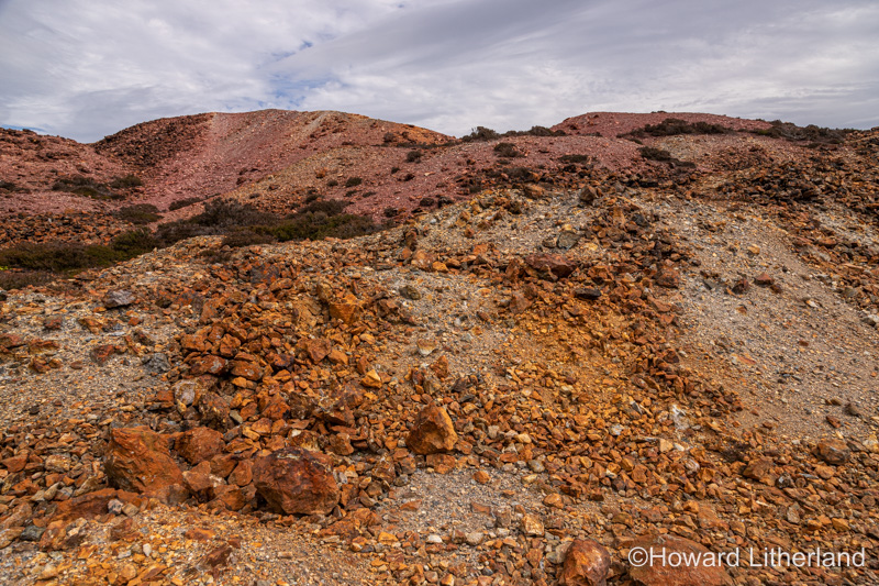Parys Mountain open cast copper mine, Anglesey, North Wales