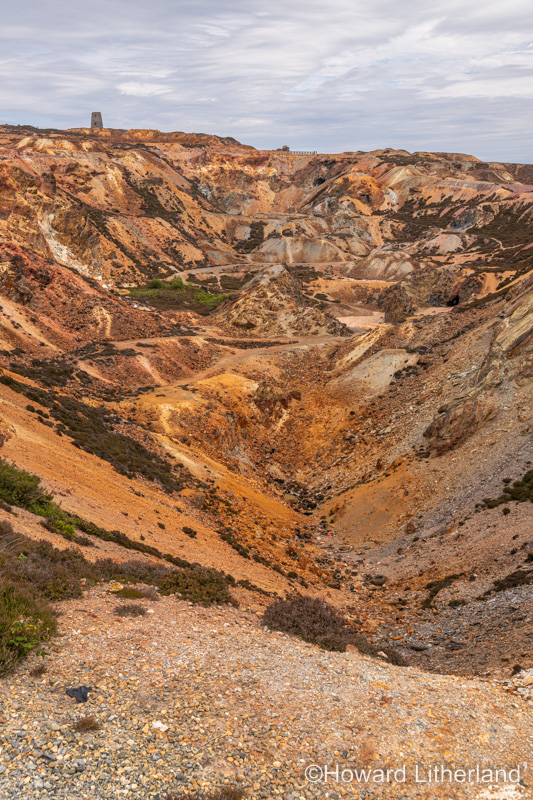 Parys Mountain open cast copper mine, Anglesey, North Wales