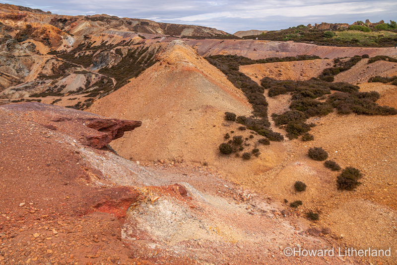 Parys Mountain open cast copper mine, Anglesey, North Wales