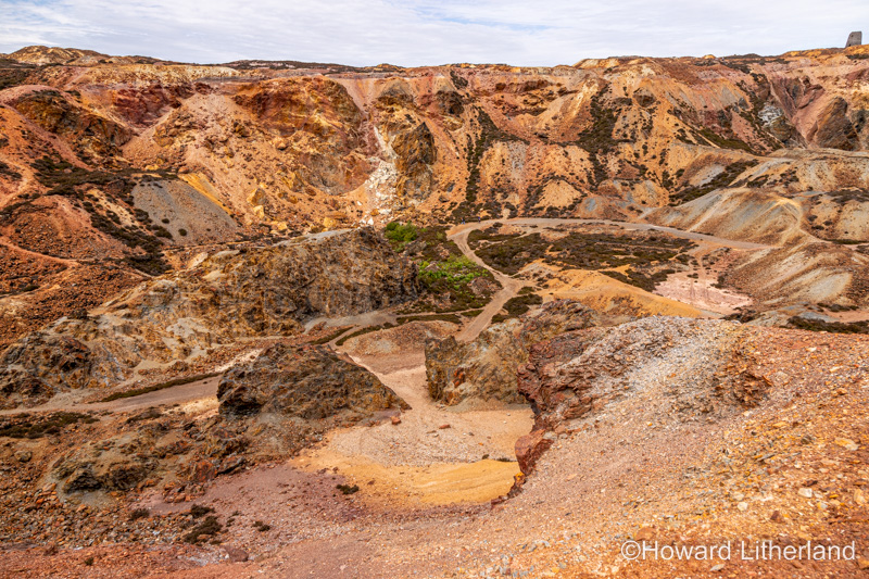 Parys Mountain open cast copper mine, Anglesey, North Wales