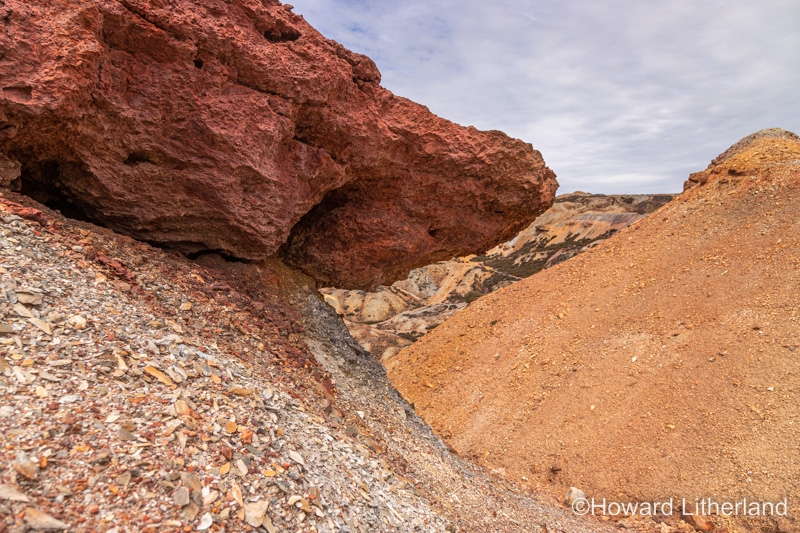 Parys Mountain open cast copper mine, Anglesey, North Wales