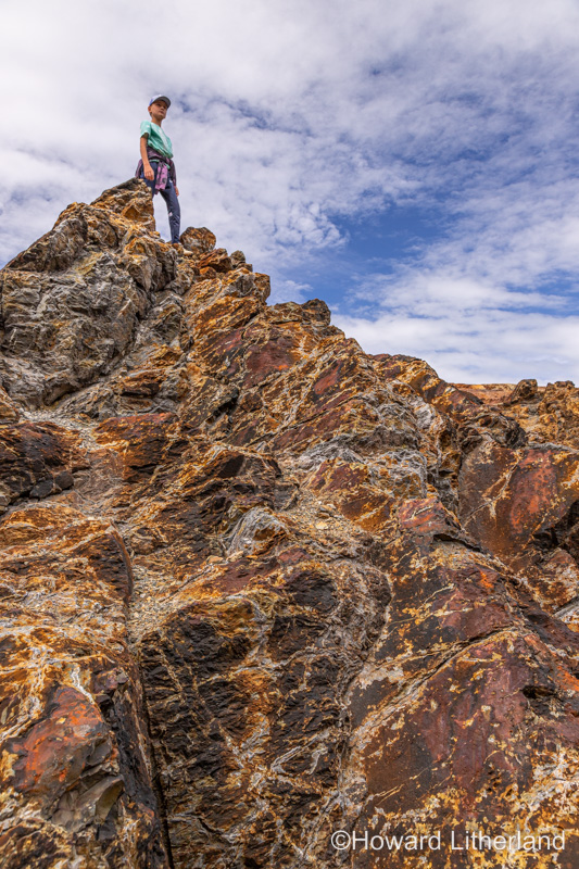 Parys Mountain open cast copper mine, Anglesey, North Wales
