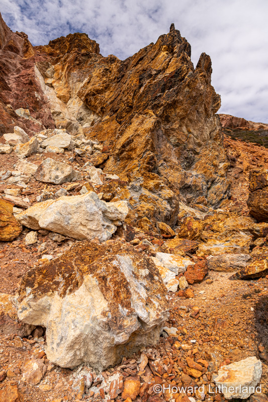 Parys Mountain open cast copper mine, Anglesey, North Wales
