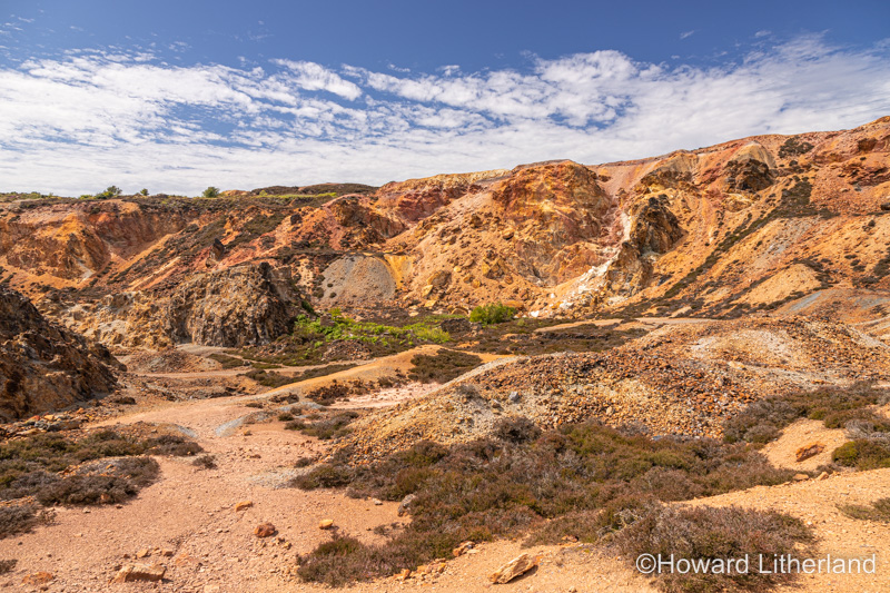 Parys Mountain open cast copper mine, Anglesey, North Wales