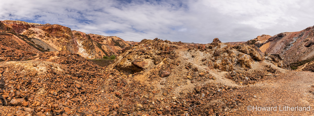 Parys Mountain open cast copper mine, Anglesey, North Wales