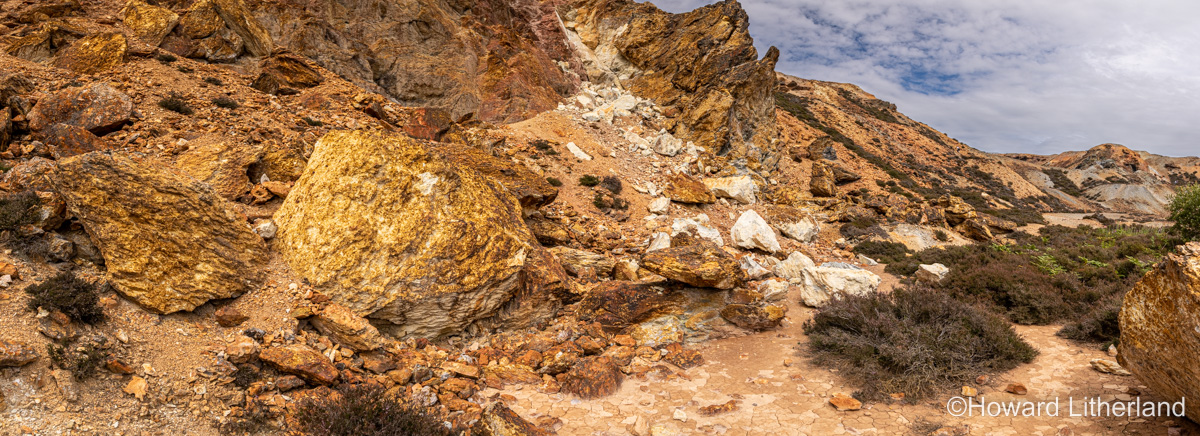 Parys Mountain open cast copper mine, Anglesey, North Wales