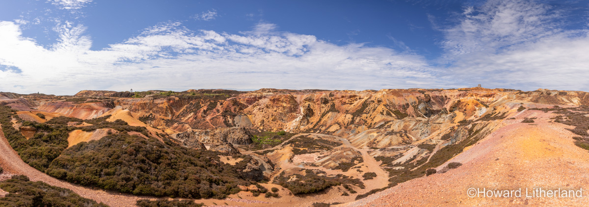 Parys Mountain open cast copper mine, Anglesey, North Wales