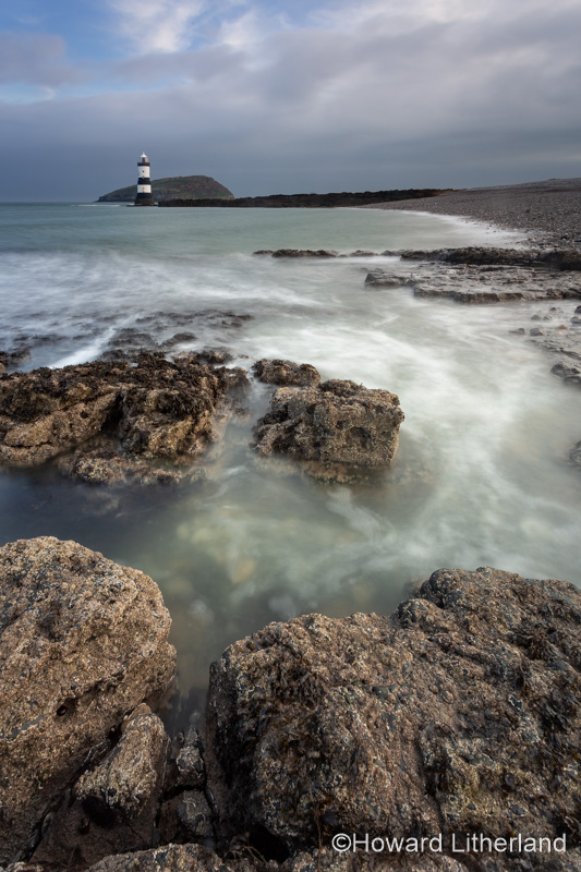 Penmon Point lighthouse and Puffin Island, Anglesey, North Wales