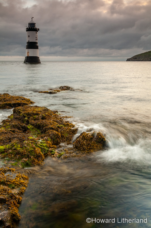 Penmon Point lighthouse on the coast of Anglesey, North Wales