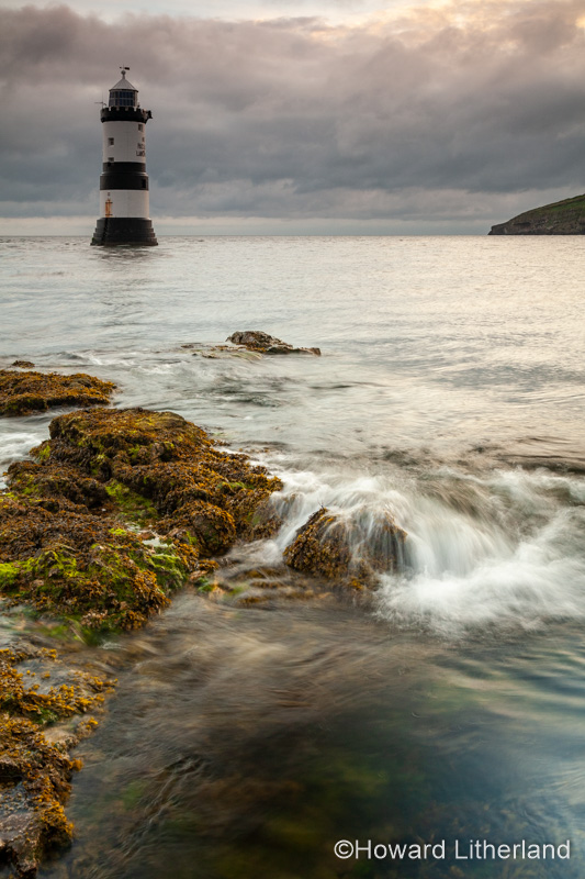Penmon Point lighthouse on the coast of Anglesey, North Wales