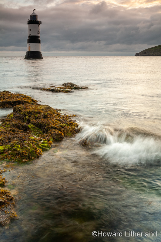 Penmon Point lighthouse on the coast of Anglesey, North Wales