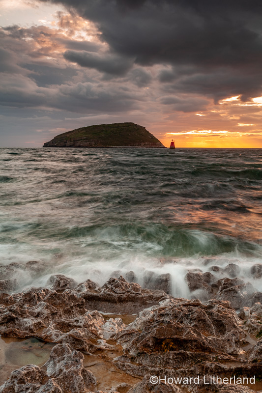 Puffin Island under stormy skies, Anglesey, North Wales