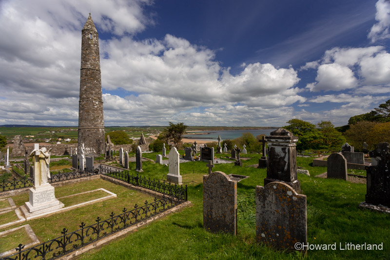 Ancient round tower at Ardmore County Waterford, Ireland