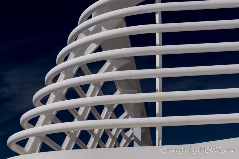 P&O cruise liner Azura superstructure detail