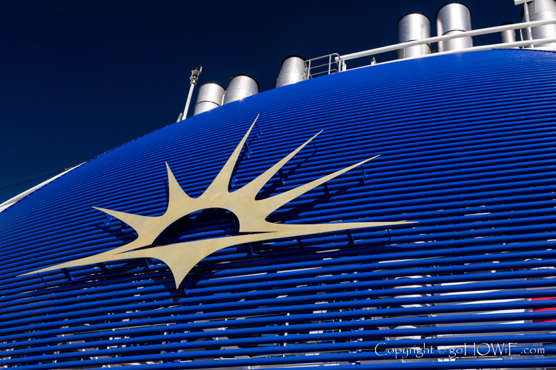 P&O cruise liner Azura superstructure detail