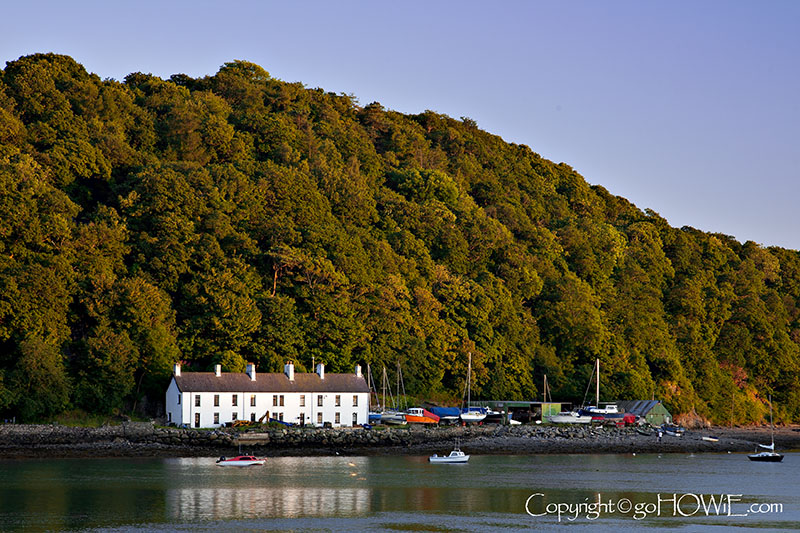 Menai Straits shoreline at Bangor, North Wales