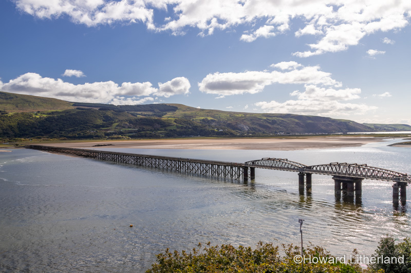 Barmouth railway bridge over the Mawddach estuary on the Wales coast