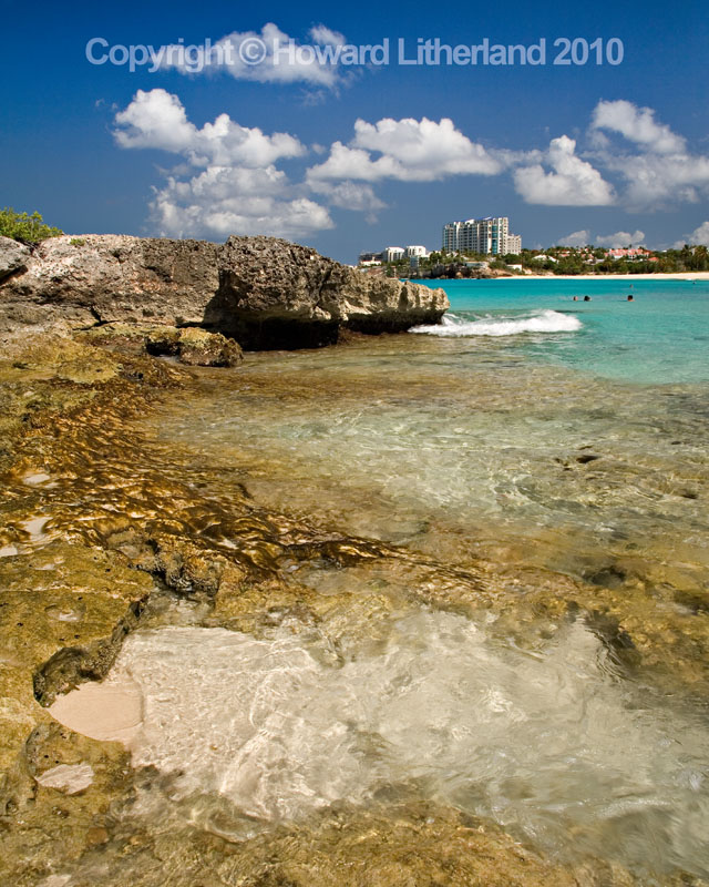 Beach and waves, St Martin, Carribean
