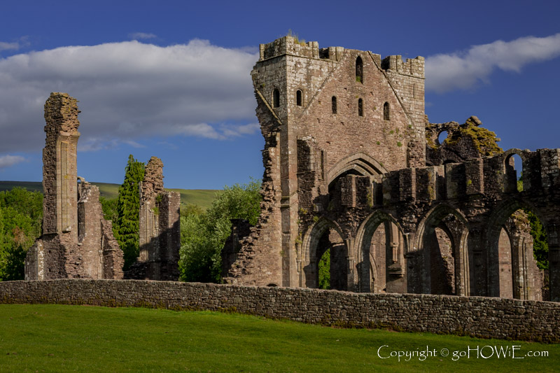 Llanthony Priory ruins in the Brecon Beacons National Park, Wales