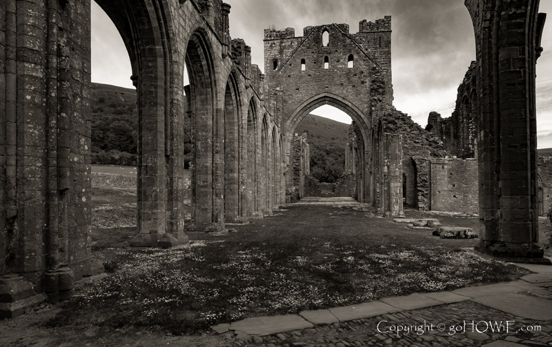 Llanthony Priory ruins in the Brecon Beacons National Park, Wales