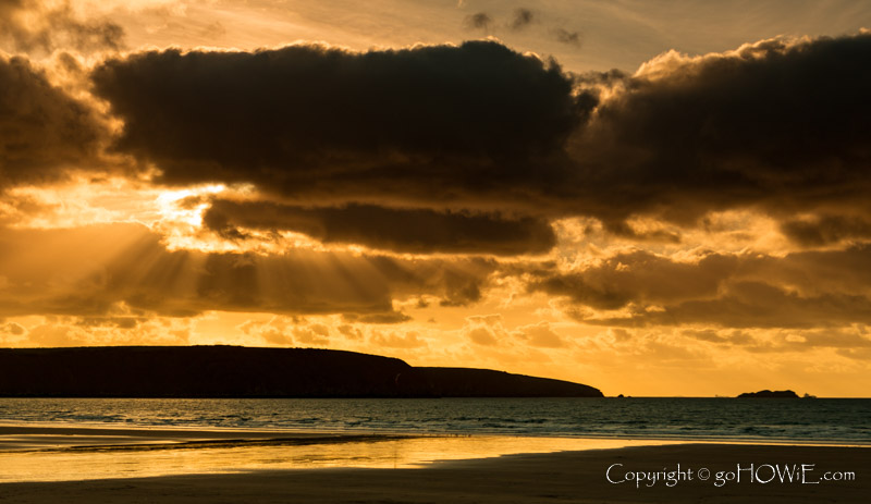 Sunset at Broad Haven beach, Pembrokeshire, Wales