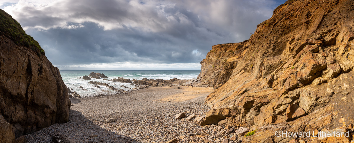 The secluded bay of First Cove at Bude on the North Cornwall coast