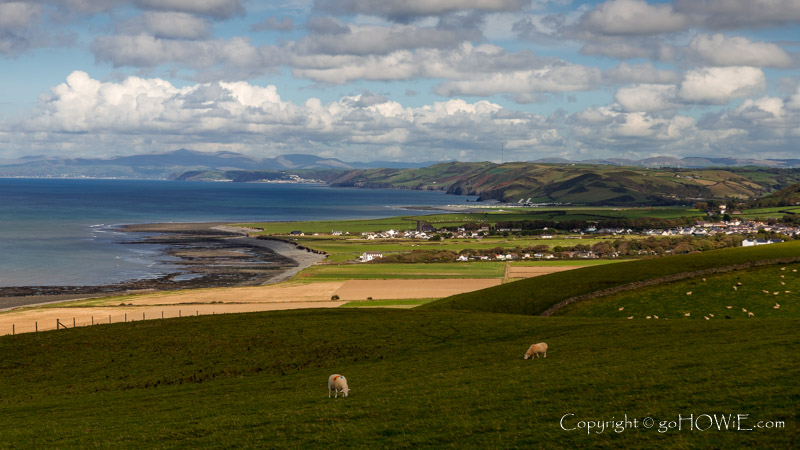 The welsh coast overlooking Cardigan Bay