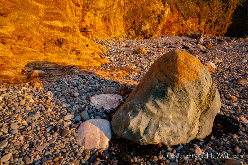 Rocks on the beach at Church Bay, Anglesey