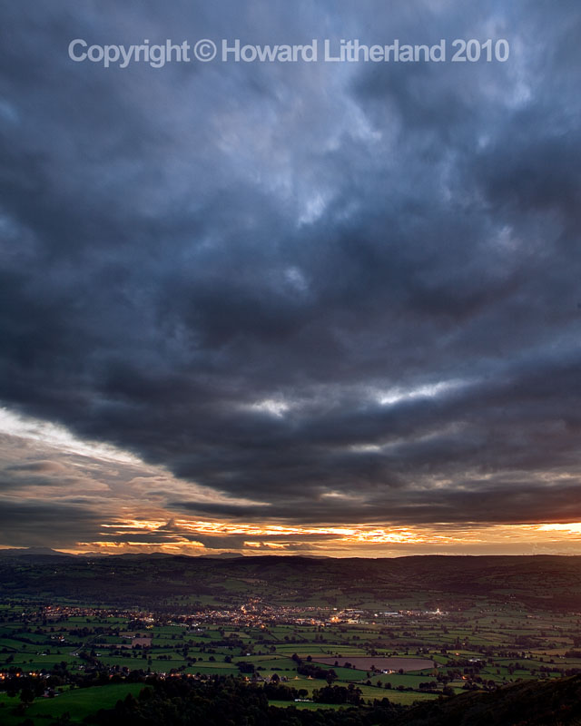 Storm clouds over Ruthin, North Wales