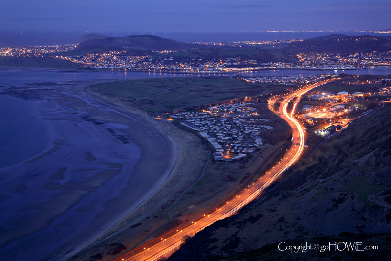 Streetlights along the North wales coast, Conway Morfa