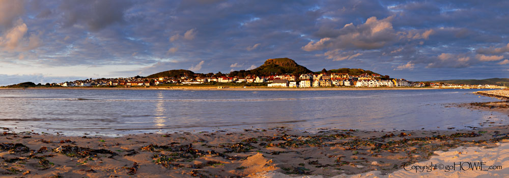 Panoramic view of Deganwy along the Conwy estuary