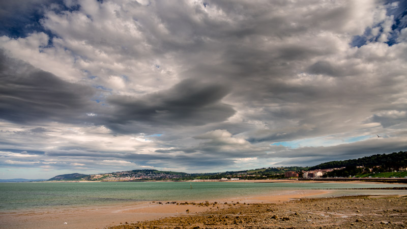 Colwyn Bay under dramatic skies on the North Wales coast