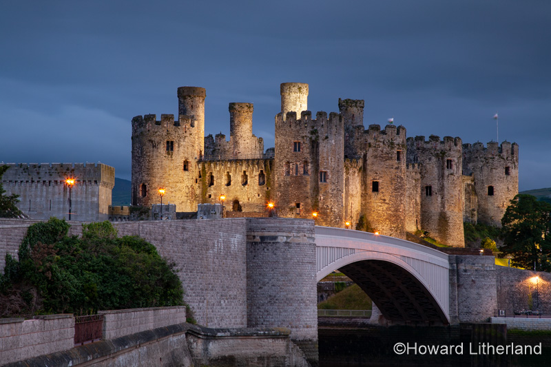 Conway Castle at dusk, North Wales