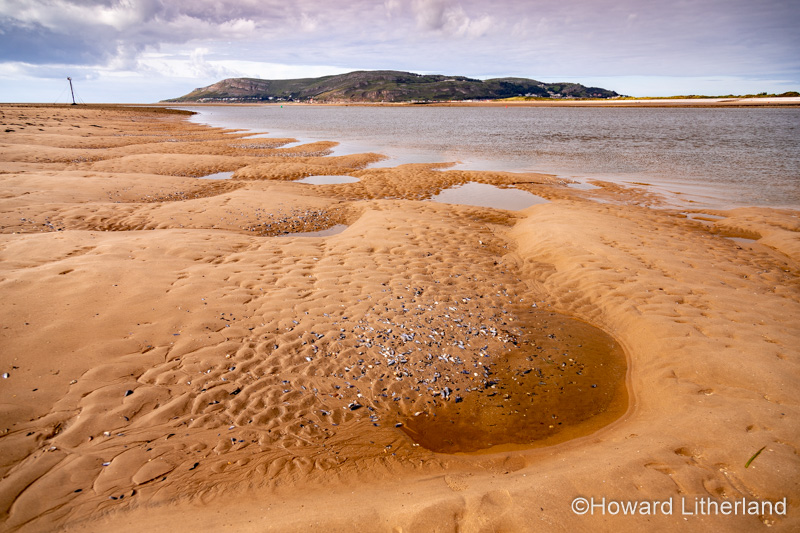 Conwy Morfa beach at low tide, North Wales coast