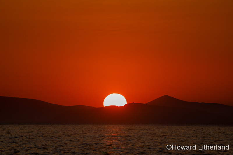 Sunset over the mountains of the Dingle Peninsula, County Kerry, Ireland