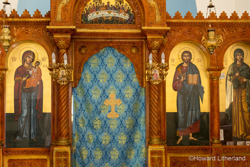 Interior decoration of the greek orthodox church of Agia Paraskevi, Viannos, Crete