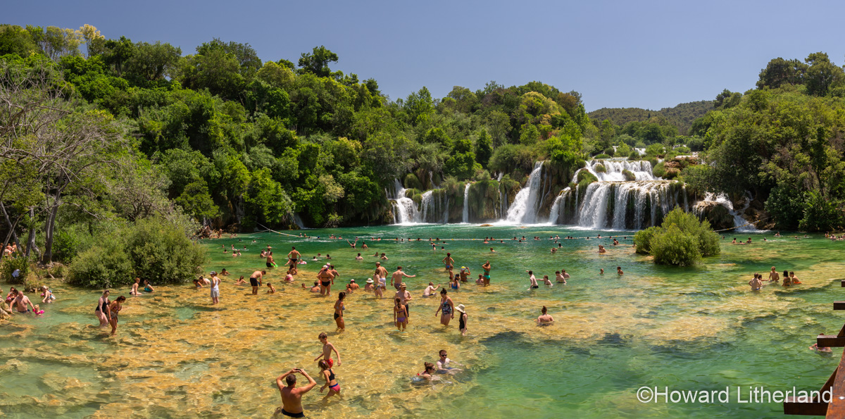 Panoramic view of the Skradinski Buk waterfall, Krka National Park, Croatia