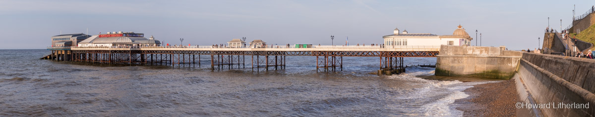 Panoramic image of the pier at Cromer on the Norfolk coast as seen from the esplanade