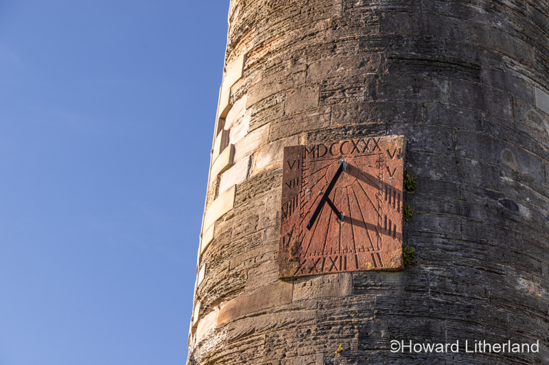 Tower with sundial in Whitehaven harbour, Cumbria, England