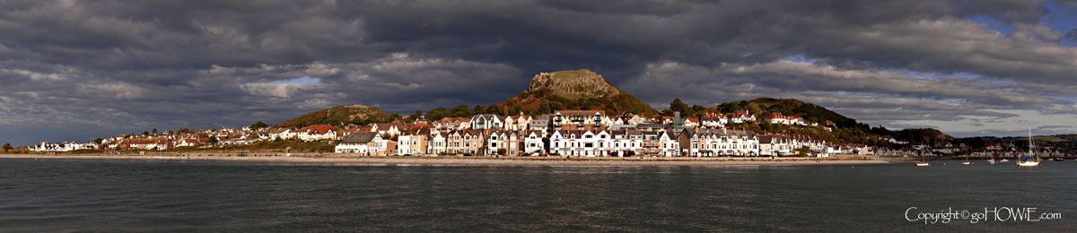 Panoramic stitch photo of Deganwy on the North Wales coast