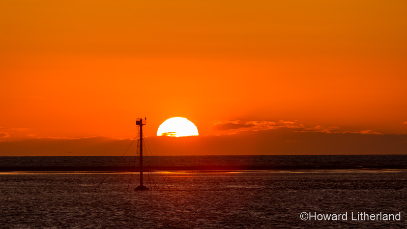 Sunset over the North Wales coast at Deganwy