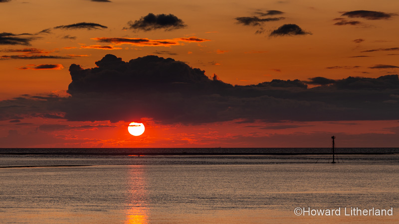 Sunset over the North Wales coast at Deganwy