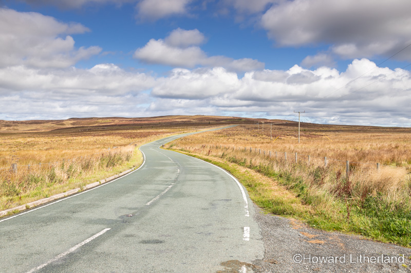 Road across the Denbigh moors, North Wales