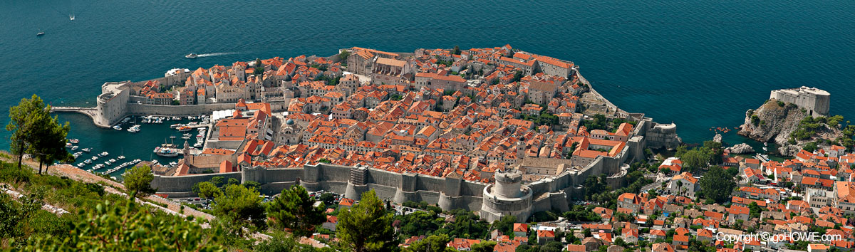 Panoramic view over Dubrovnik, Croatia