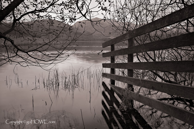Fence and lake, Lake District
