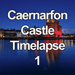 Time lapse video of nightfall over Caernarfon Castle, North Wales