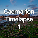 Time lapse video of dusk and tide at Caernarfon Castle, North Wales